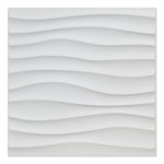 Yacoubou 19.7" x 19.7" PVC Wall Paneling,3D Wall Panels in Wave Design,32sq.ft.(Set of 12)
