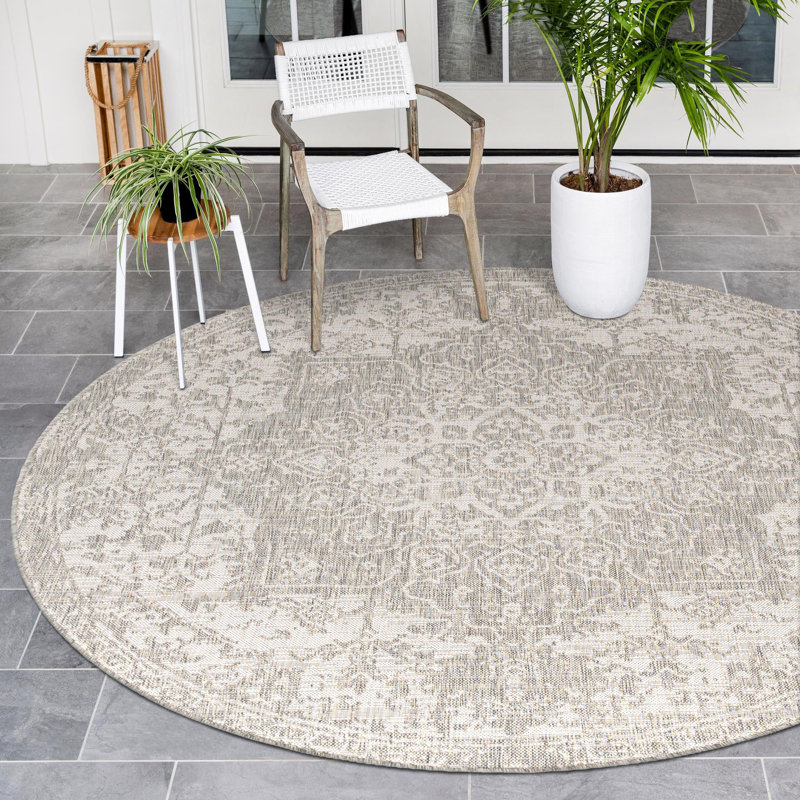 Jill Zarin Dubai Indoor/Outdoor Rug, Round 4'1"