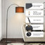 Lampe sur pied arquée 71 po Regginal