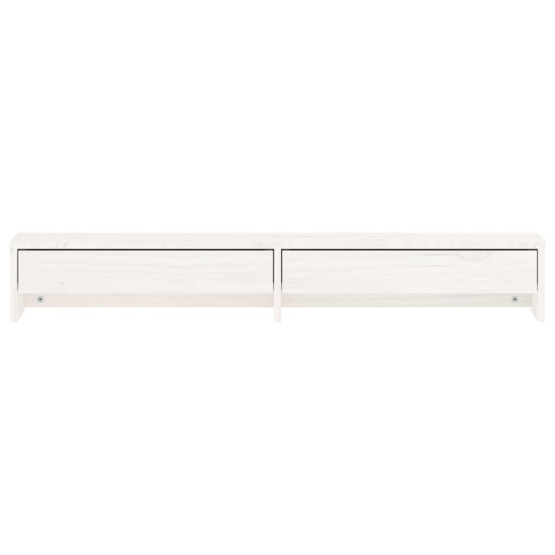 Support pour écran vidaXL, Blanc, H 5,9 po x l 39,4 po x P 10,6 po