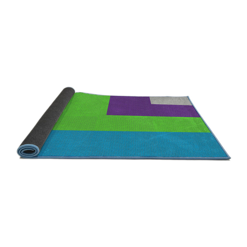 Tapis bleu/vert/mauve à motif Nässjö, Rond 6 pi