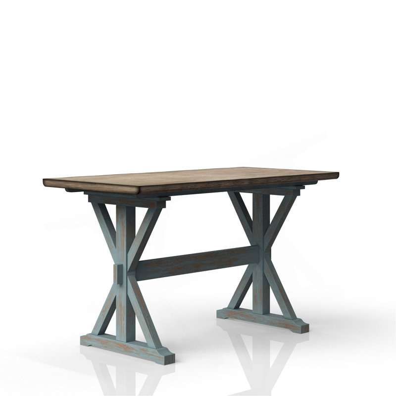 Table de salle à manger à hauteur de comptoir en X