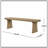 Wood Bench with sturdy legs
