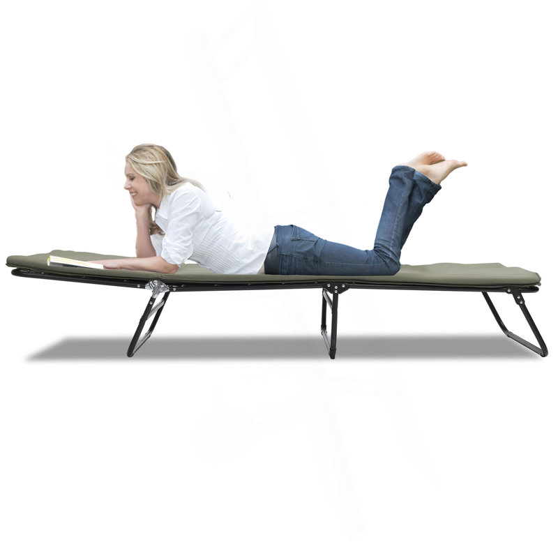 Lit de camp pliant pour adultes, lit de camp robuste ajustable à 5 angles avec sac de transport, lit de camp de voyage Oxford à 1200 j de couche