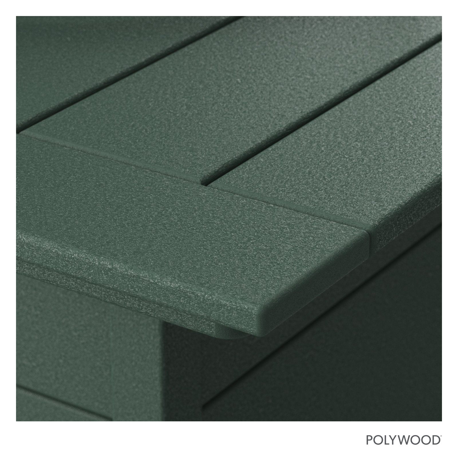POLYWOOD® Square 42" Fire Pit Table, Green
