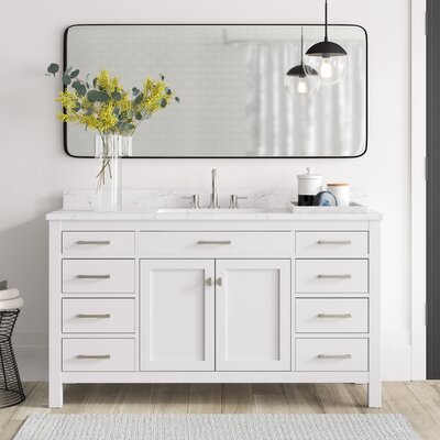 Saur 60"" Single Bathroom Vanity Set -  Breakwater Bay, A1D1E1FAC87846D28A28820327A4D090