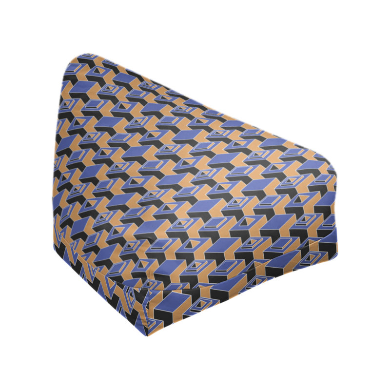 Housse de sac de pois classic skyscrapers, H 38 po x L 42 po x P 29 po, Bleu / orange, Pas de bourre