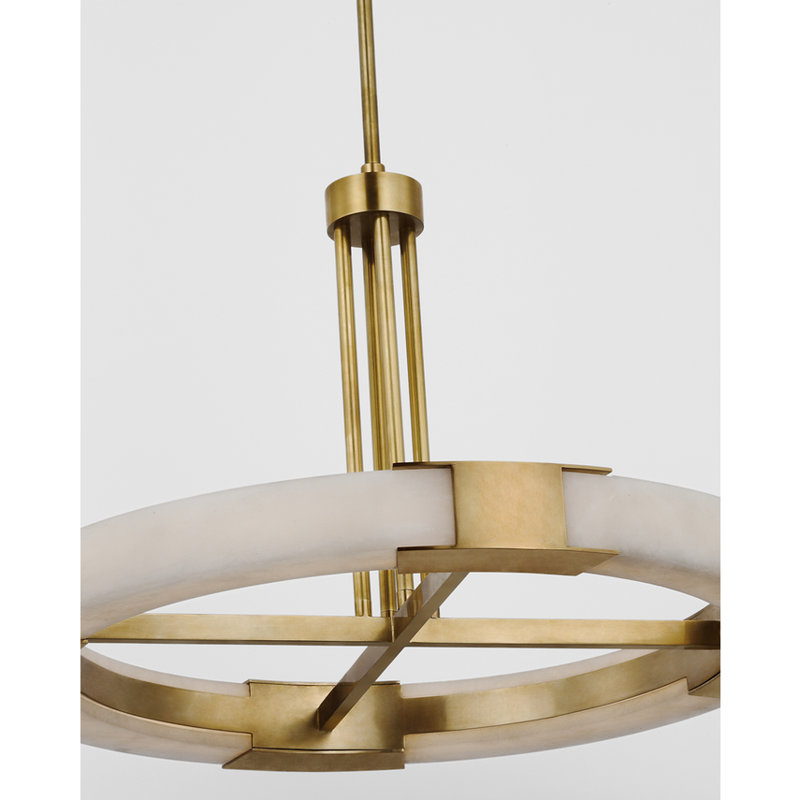 Covet 8 - Light LED Chandelier, Antique-Burnished Brass