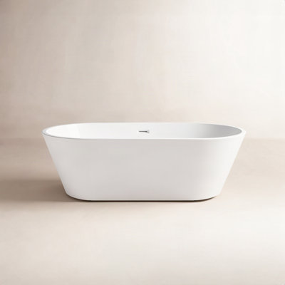 Iris 59" Freestanding Soaking Acrylic Bathtub