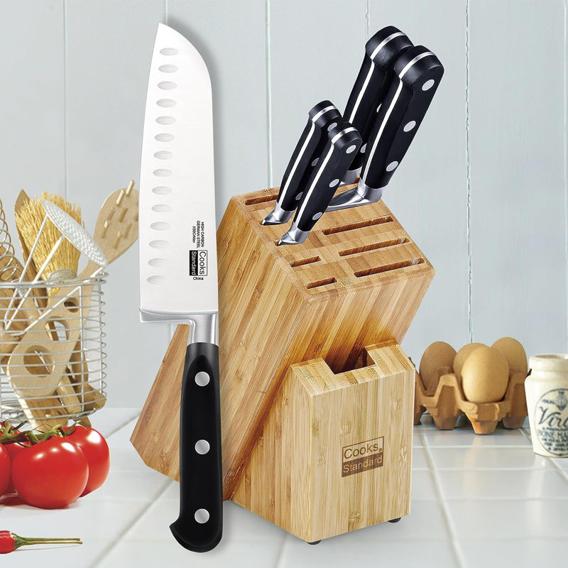Cooks Standard Cooks Standard High Carbon Stainless Steel Kitchen Knife Set with Block 6-Piece