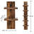 5 Tier Wall Shelf Unit Narrow Smooth Laminate Finish - Vertical Column Shelf Floating Storage Home Decor Organizer (Pine)