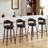Curved Wood Swivel Barstools-PU Leather best for kitch island,home bar and workspaces-91180378-91180372