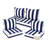 19 x 19 In Patio Furniture Cushions set of 4, Fade Resistant Outdoor Seat Cushions with 4 pairs of Ties, Deep Seat Cushion for Seat Patio Chairs, Rattan Furniture, Wicker Seating, outdoor Adirondack Chair,Blue And White Stripes-123270687-123270671