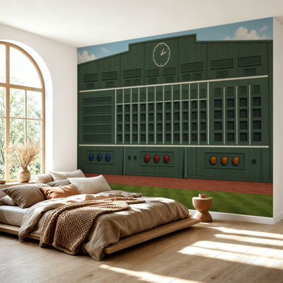 Wall Mural Peel and Stick Wallpaper baseball sports scoreboard boston free Self-Adhesive Removable Contact Paper Wall Decor for Living Room Bedroom 69"H x 96"W