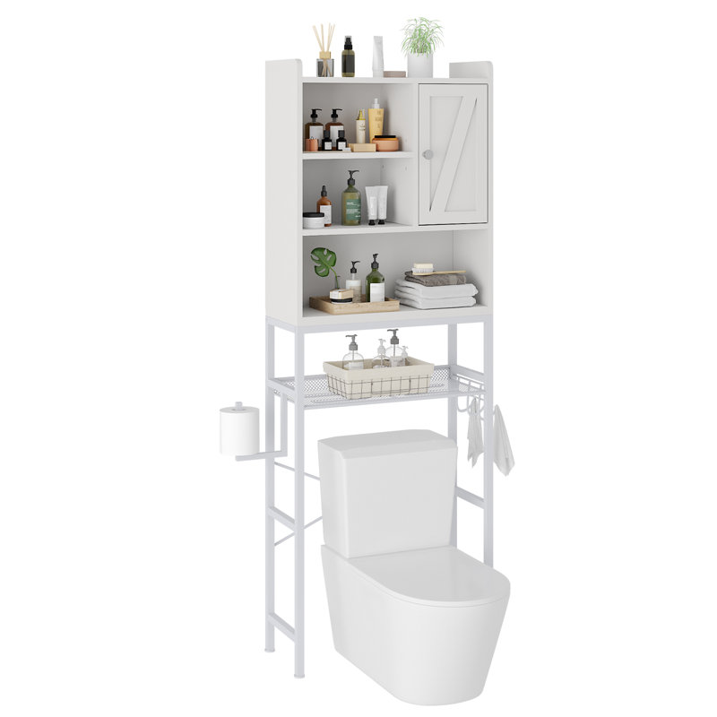 Rangement autoportant au-dessus de la toilette, Blanc