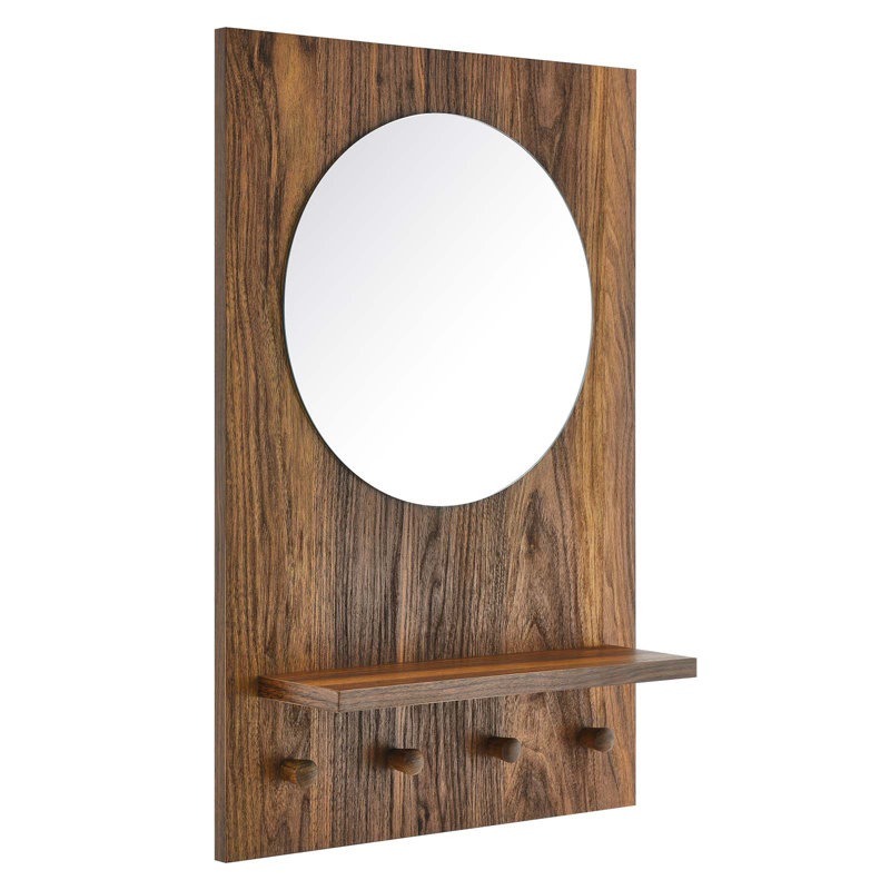 Glint Mirror by Modway, Walnut