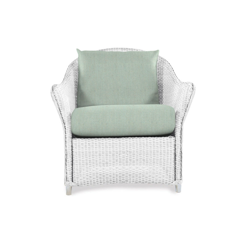 Weekend Retreat Outdoor Lounge Chair, White, Rumba Nickel