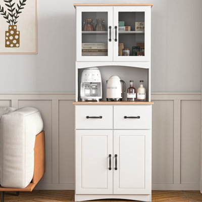 Versatile Wooden Kitchen Cabinet with Ample Storage and Adjustable Shelving for Organized Kitchen Spaces.