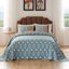 Ensemble de courtepointe très grand 3 pièces Greenland Home Fashions Thalia Blue 105 x 95 + 20 x 36 (2)-700152631-762922077