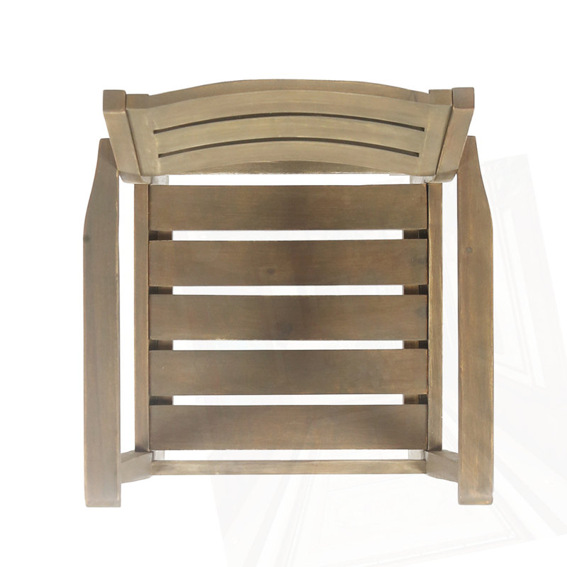 Ensemble de 2 fauteuils de patio en bois d'acacia, Gris