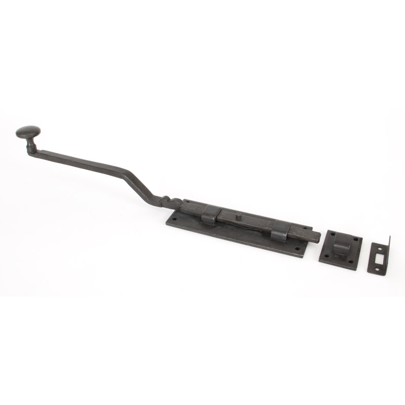French Pewter Door Bolt, Beeswax, 39.4cm H x 4.7cm W x 7.2cm D