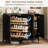47.3" W 5-tier Shoe Cabinet With 360°rotating Shoe Rack And Adjustable Shelves, Freestanding Shoe Storage Cabinet-1207113069