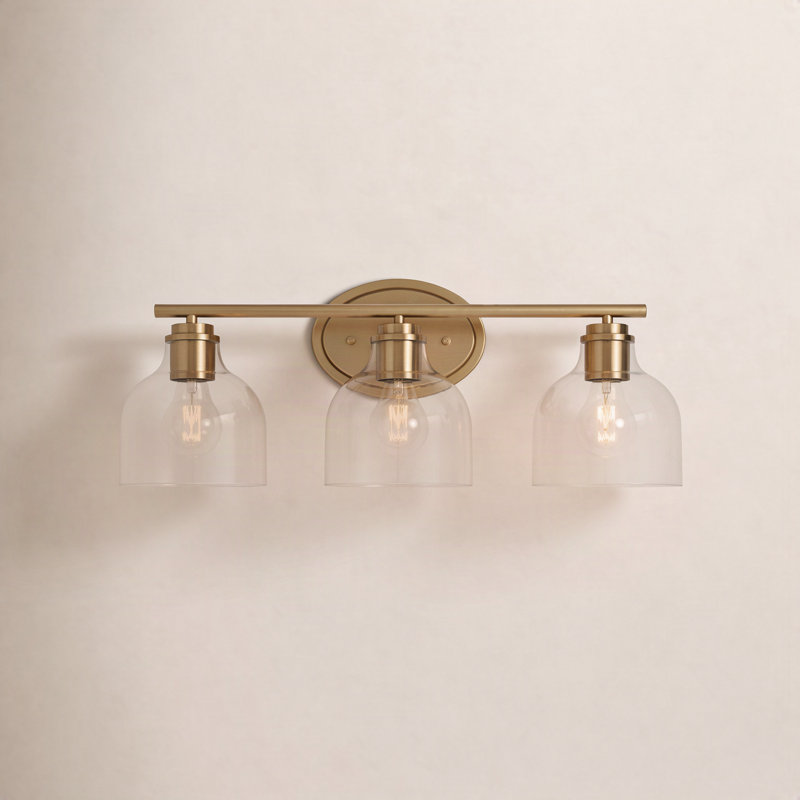 Lamaria Dimmable Vanity Light, 3, Brushed Gold