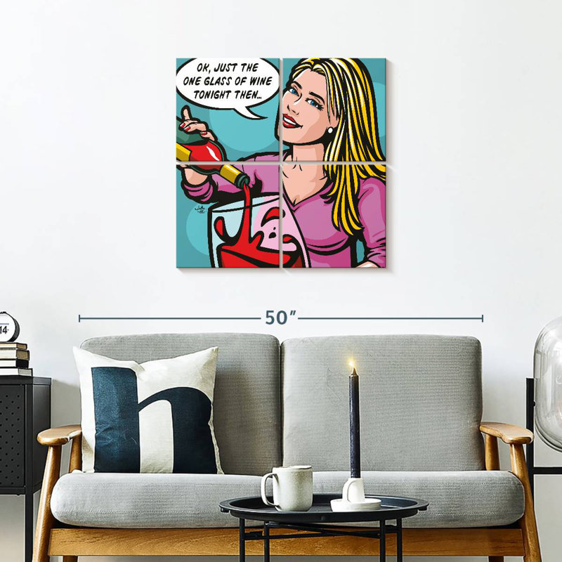 Leisha Just One Glass, 26" H x 26" W