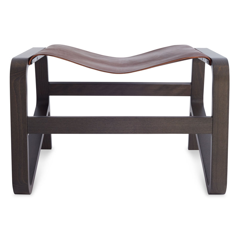 Toro Ottoman, Chocolate Genuine Leather, Smoke