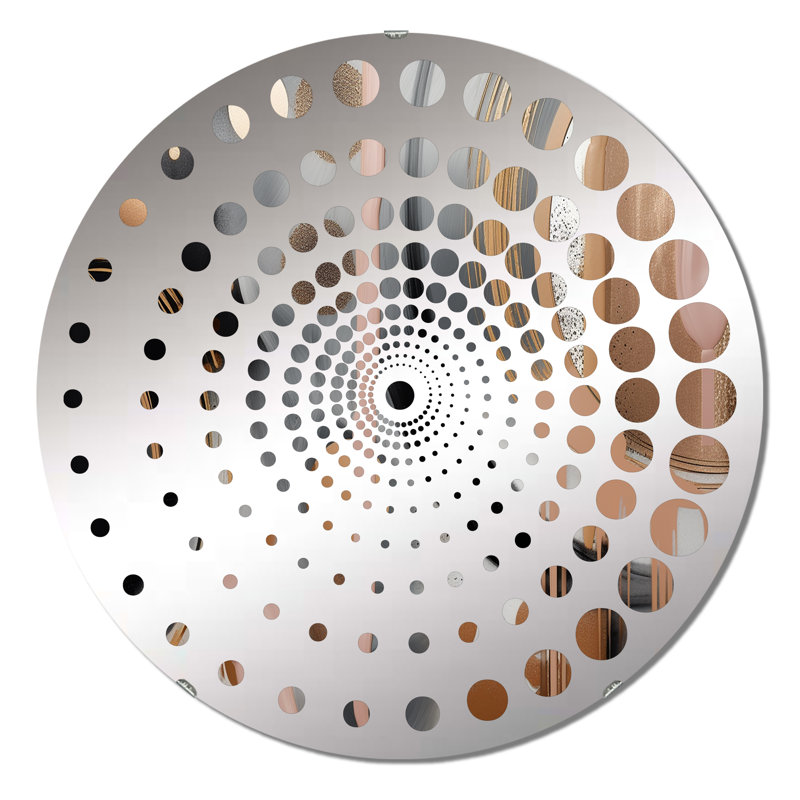 Terrany - Miroir mural spiralé, 31,4 po x 31,4 po