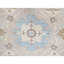 Tapis oriental gris 9 pi 3 po x 11 pi 10 po Oushak avec poils zéro, cisaillé à la main, mince et court, 100% laine noué à la main
