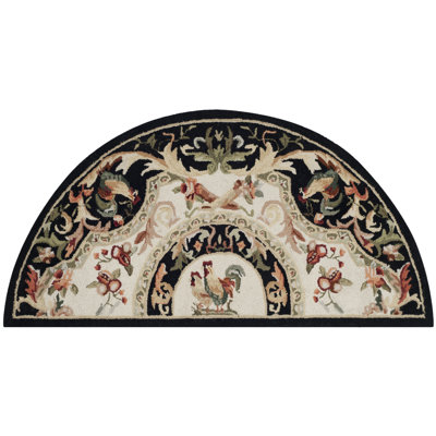 Kinchen Hand Hooked Wool Floral Rug