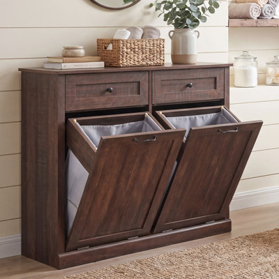 Armoire à paniers à linge inclinable Ahart
