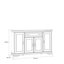 Commode combinée 1 tiroir 62,09 po Avinion