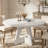 TribeSigns 47" Round Farmhouse Dining Table – Wood Kitchen Table For 4, Cross Base Wooden Dinner Table For Dining Room, Breakfast Nook, Or Living Area-1422538083