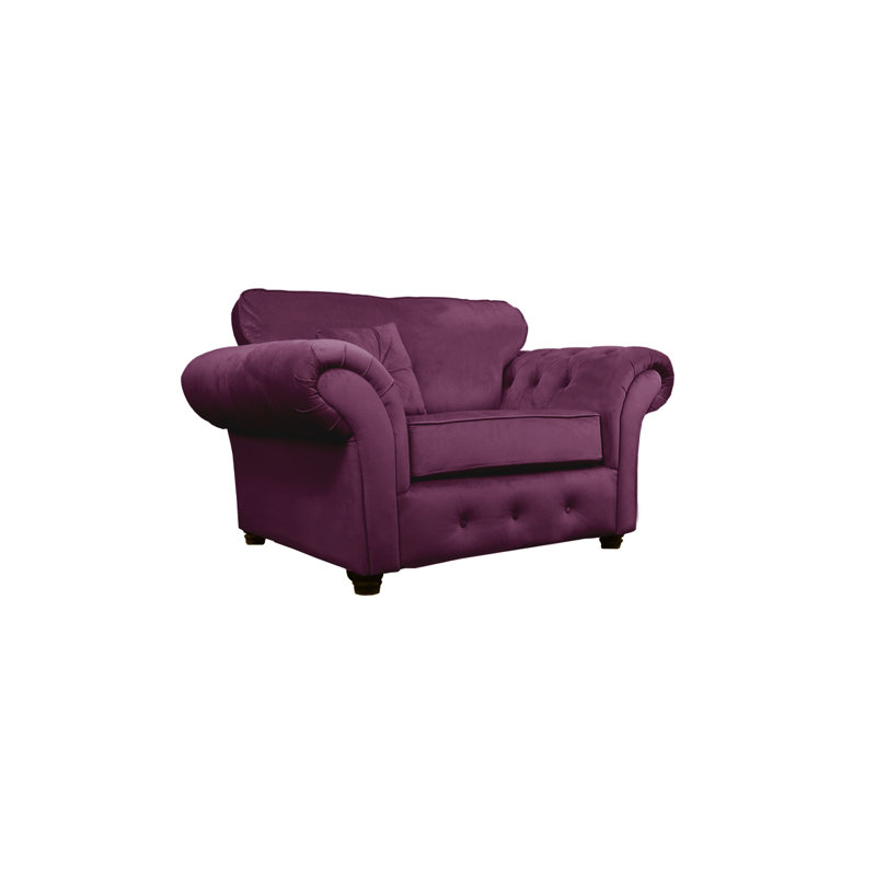 Lila Velvet Chesterfield Chair, Violet