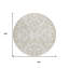 Tapis rond lavable intérieur / extérieur 8 pi
