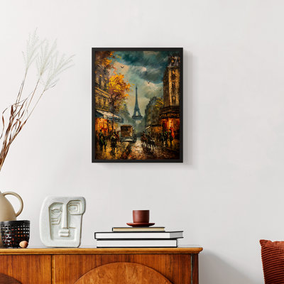 Paysages de la série Ccclxxix - reproduction encadrée de qualité supérieure - prête à être accrochée - aucun clou requis