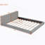 Grand lit plateforme tapissier avec tissu en velours, lit au sol avec structure solide, gris-1892277687