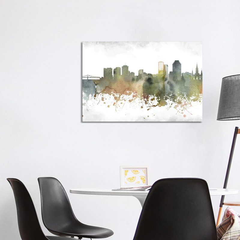 New Orleans Skyline 1 Piece Wrapped Canvas Painting, 66.04cm H x 101.6cm W x 1.91cm D