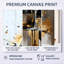 «Wine Cheese Glam Explosion - Gold Wine», art mural encadré 3 pièces-129076264-129076262