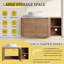 Meuble-lavabo mural 42 po avec lavabo d'art en céramique et 1 tablette de rangement, 2 portes à fermeture douce, emballage KD, contreplaqué