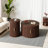 Round Fluted Coffee Table Set With Sliding Tambour Door And Storage-1904218496