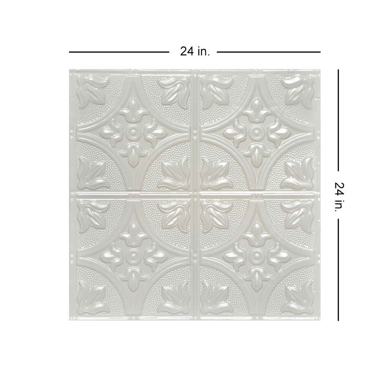 Tuile de plafond en fer-blanc 2 pi x 2 pi Tiptoe, Coquille d'œuf