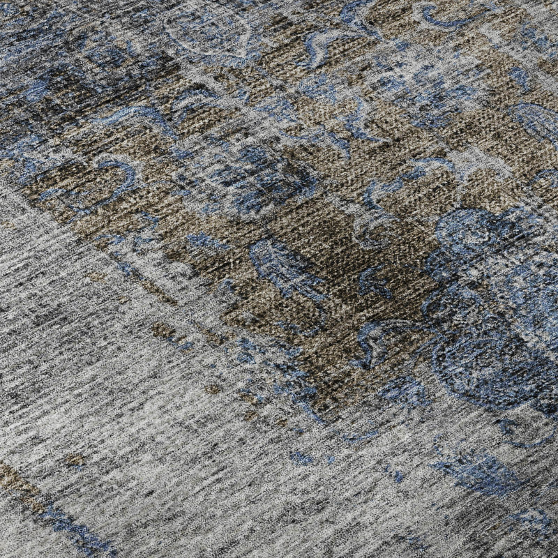 Tapis de qualité mondiale lavable à la machine Premium AMD1144, Rectangle 9 pi x 12 pi