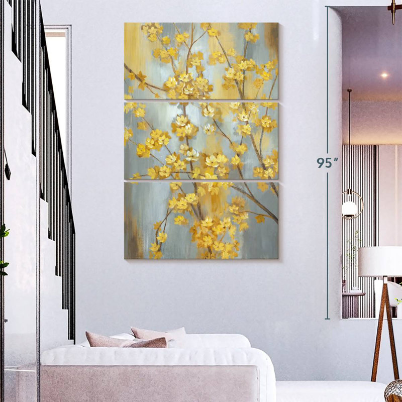 Harnek Forsythia Branch, H 74 po x l 48 po