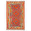 Tapis rouge nouvel âge en laine 3 pi 1 po x 4 pi 11 po Xairexis