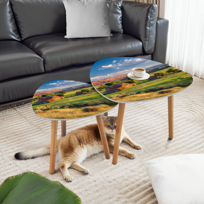Ensemble de 2 tables basses gigognes Triangle