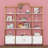 4-Tier Bookcase Modern Open Bookshelf, Display Shelf Storage Organizer With Storage Cabinets & Back X Bar Gold Frame