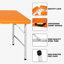 Table pliante portative orange 4 pieds pour un maximum de 135 kg pour l'intérieur et l'extérieur